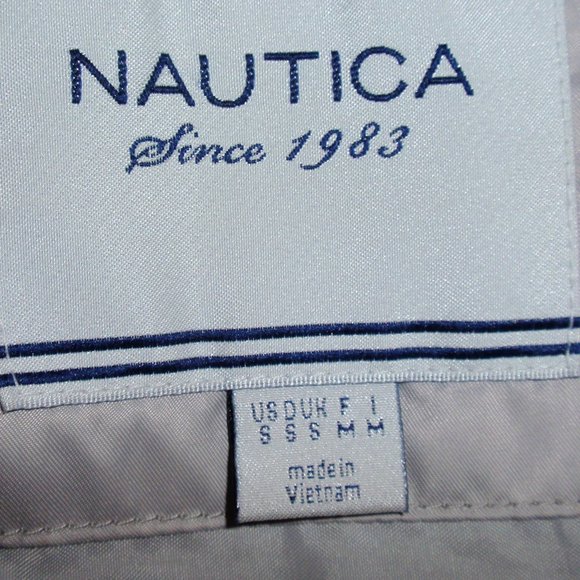 Nautica Silver Gray Quilted Puffer Jacket Removable Hood Sz S - Picture 12 of 16